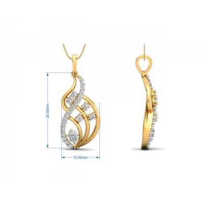 Deena Brilliant Cut Diamond Earring Pendant Set